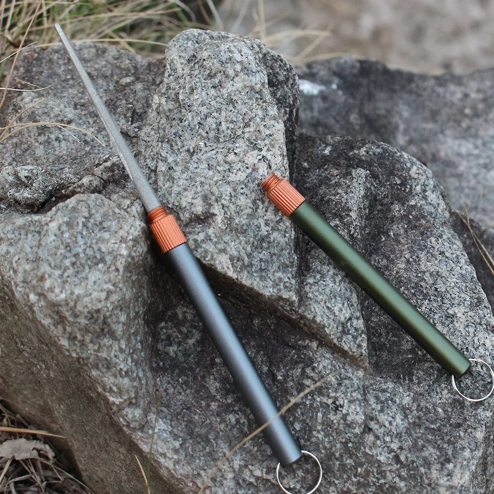 Ao ar livre fosco mini edc fac - Fishing Hook Sharpener avaliação e preço