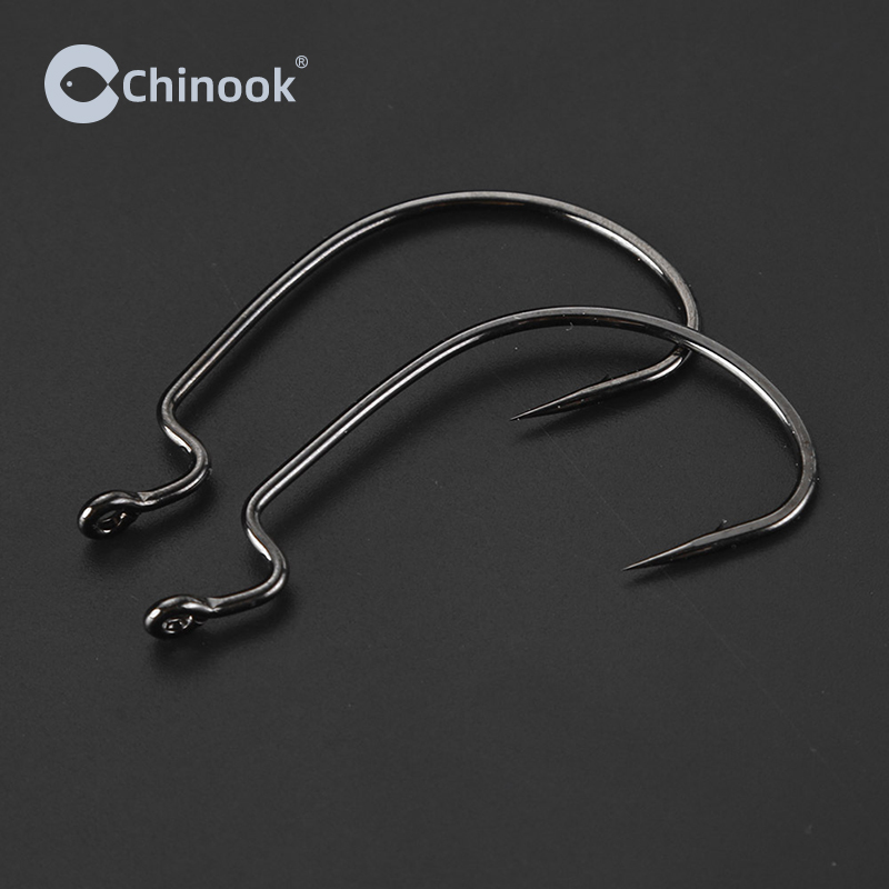 Chinook 20 pçs worm largo texa - Fishing Hook Offset avaliação e preço
