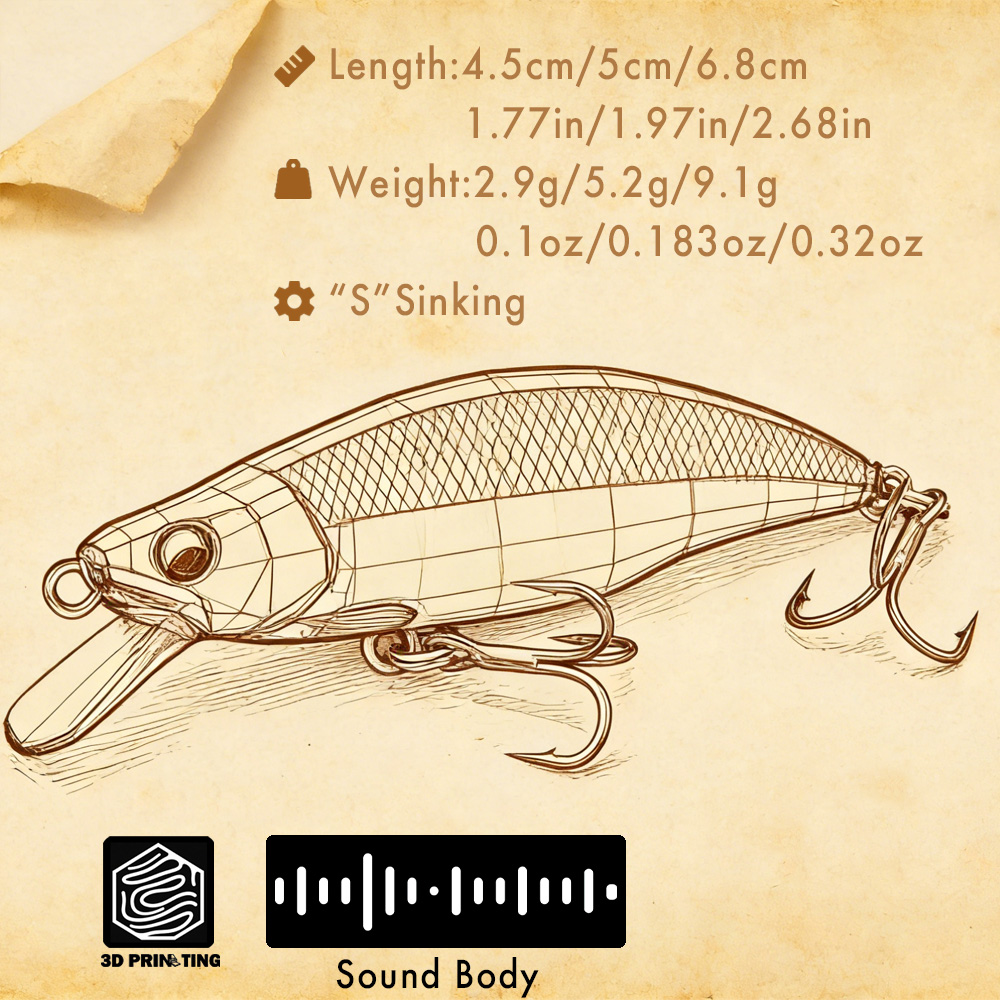 B&U Truta Padrão Isca Dura Afu - Fishing Hook Treble avaliação e preço