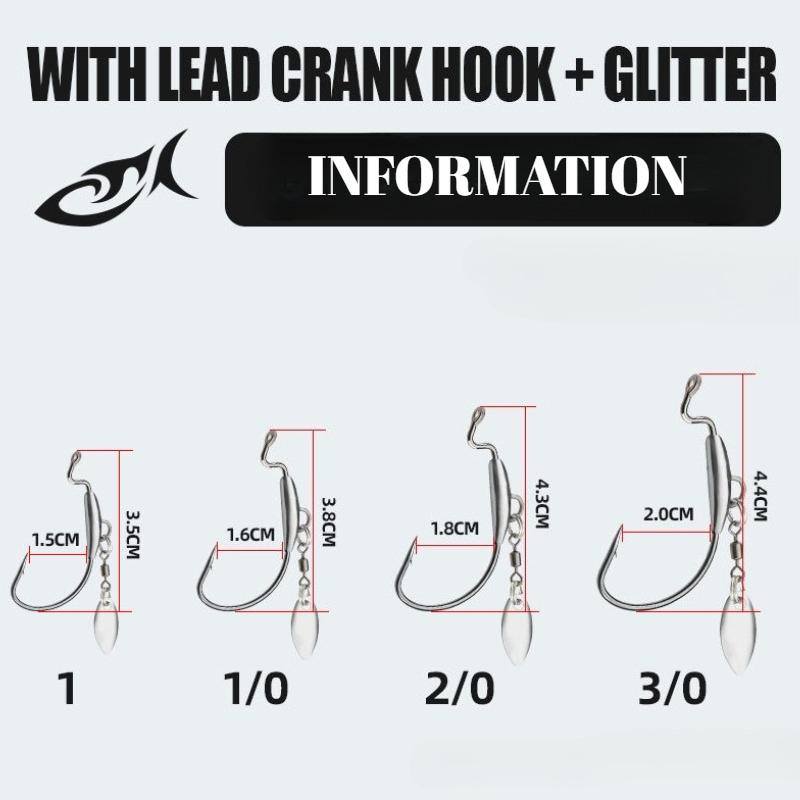[TUODIAO] Conjunto de cabeças  - Fishing Hook Weedless avaliação e preço