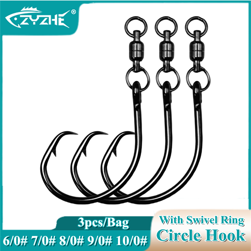 ZYZHE 3/6/9pcs Anzóis Circular - Fishing Hook Barbless avaliação e preço